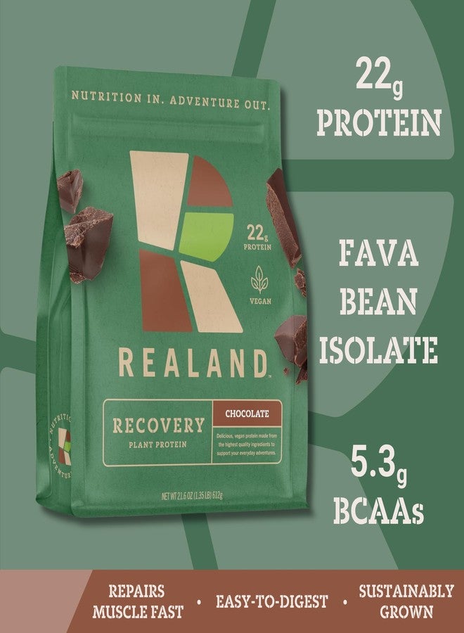 Realand Chocolate Vegan Plant Protein Isolate - Fava Bean Protein Powder for Recovery - 22g of Protein - 17 Servings - Image 2